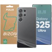 Set protectie Bizon Glass Hydrogel Pack, 1x Folie Ecran si 1x Folie Spate, compatibil cu Samsung Galaxy S25 Ultra, Transparent
