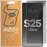 Folie sticla securizata Bizon Glass Clear Shadow Privacy compatibila cu Samsung Galaxy S25 Ultra, Negru 2 - lerato.ro