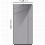 Folie sticla securizata Bizon Glass Edge Shadow Privacy compatibila cu Samsung Galaxy S25 Ultra, Negru 3 - lerato.ro