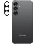 Set de 2 protectii camera foto Bizon Glass Lens compatibila cu Samsung Galaxy S25 Plus, Negru 2 - lerato.ro