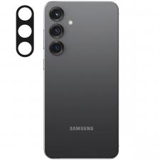 Set de 2 protectii camera foto Bizon Glass Lens compatibila cu Samsung Galaxy S25 Plus, Negru