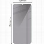 Folie sticla securizata Bizon Glass Clear Shadow Privacy compatibila cu Samsung Galaxy S25 Plus / S24 Plus, Negru 3 - lerato.ro