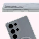 Carcasa Bizon CrystalO cu MagSafe compatibila cu Samsung Galaxy S25 Ultra, Transparent 5 - lerato.ro