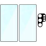 Set protectie 3in1 Bizon Glass Edge Pack, 2 folii sticla ecran + 1 folie sticla camera foto, compatibil cu Samsung Galaxy S25 Ultra, Negru 7 - lerato.ro
