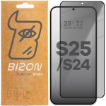 Folie sticla securizata Bizon Glass Edge Shadow Privacy compatibila cu Samsung Galaxy S25 / S24, Negru 2 - lerato.ro