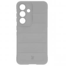 Carcasa Bizon Tur compatibila cu Samsung Galaxy S25, Light Grey