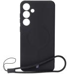 Carcasa Bizon Silicone Sq cu MagSafe compatibila cu Samsung Galaxy S25 Plus / S24 Plus, Negru 2 - lerato.ro