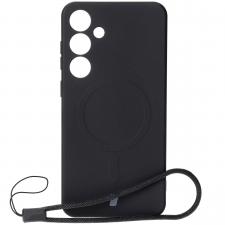 Huse si carcase Samsung Galaxy S25 Plus, Carcasa Bizon Silicone Sq cu MagSafe compatibila cu Samsung Galaxy S25 Plus / S24 Plus, Negru, lerato.ro