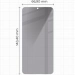 Folie sticla securizata Bizon Glass Clear Shadow Privacy compatibila cu Samsung Galaxy S25 / S24, Negru 3 - lerato.ro
