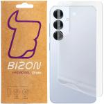 Set 2 folii protectie pentru spatele telefonului Bizon Glass Hydrogel compatibile cu Samsung Galaxy S25, Transparent 2 - lerato.ro