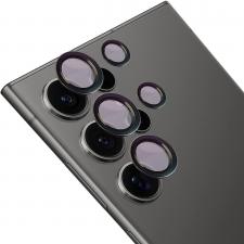 Folie sticla securizata camera foto Bizon Glass Snap Lens compatibila cu Samsung Galaxy S25 Ultra, Negru