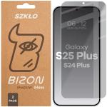 Set 2 folii sticla securizata Bizon Glass Clear Shadow Duo Privacy compatibile cu Samsung Galaxy S25 Plus / S24 Plus, Negru 2 - lerato.ro