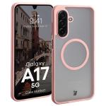 Carcasa Bizon MatteO cu MagSafe compatibila cu Samsung Galaxy A17 5G, Roz 3 - lerato.ro
