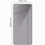 Folie sticla securizata Bizon Glass Edge Shadow Privacy compatibila cu Samsung Galaxy S25 Plus / S24 Plus, Negru 3 - lerato.ro