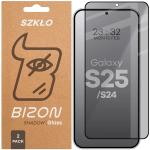 Set 2 folii sticla securizata Bizon Glass Edge Shadow Duo Privacy compatibile cu Samsung Galaxy S25 / S24, Negru 2 - lerato.ro