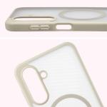 Carcasa Bizon MatteO cu MagSafe compatibila cu Samsung Galaxy A17 5G, Bej 5 - lerato.ro