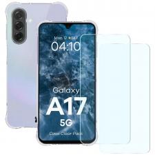 Kit protectie 2 in 1 BizonMobile Clear Pack, Carcasa Bizon Salpa si Folie sticla securizata Bizon Glass Clear 2, compatibil cu Samsung Galaxy A17 5G, Transparent