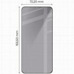 Set 2 folii sticla securizata Bizon Glass Edge Shadow Duo Privacy compatibile cu Samsung Galaxy S25 Plus / S24 Plus, Negru 3 - lerato.ro