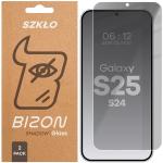 Set 2 folii sticla securizata Bizon Glass Clear Shadow Duo Privacy compatibile cu Samsung Galaxy S25 / S24, Negru 2 - lerato.ro