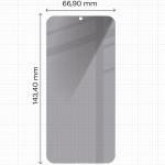 Set 2 folii sticla securizata Bizon Glass Clear Shadow Duo Privacy compatibile cu Samsung Galaxy S25 / S24, Negru 3 - lerato.ro