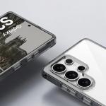 Carcasa Bizon Halo compatibila cu Samsung Galaxy S25 Ultra, Transparent / Negru 5 - lerato.ro