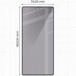 Set 2 folii sticla hibrid Bizon Glass Mule Shadow Privacy compatibila cu Samsung Galaxy S25 Ultra, Negru 3 - lerato.ro
