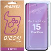 Set 2 folii sticla securizata Bizon Glass Mule Duo compatibile cu Xiaomi Redmi Note 15 Pro Plus 5G, Transparent