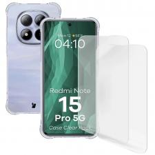 Huse si carcase Xiaomi Redmi Note 15 Pro 5G, Kit protectie 3 in 1 BizonMobile Clear Pack, Carcasa Bizon Salpa si 2 folii protectie Bizon Glass Hydrogel, compatibil cu Xiaomi Redmi Note 15 Pro 5G, Transparent, lerato.ro