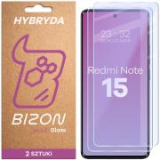 Set 2 folii sticla securizata Bizon Glass Mule Duo compatibile cu Xiaomi Redmi Note 15 4G / 5G, Transparent