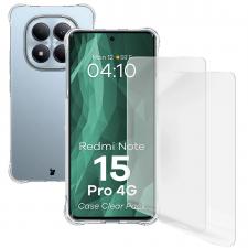 Huse si carcase Xiaomi Redmi Note 15 Pro 5G, Kit protectie 3 in 1 BizonMobile Clear Pack, Carcasa Bizon Salpa si 2 folii protectie Bizon Glass Hydrogel, compatibil cu Xiaomi Redmi Note 15 Pro 4G, Transparent, lerato.ro