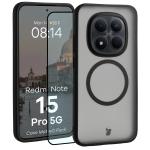 Kit protectie 2 in 1 BizonMobile, Carcasa Bizon MatteO si Folie sticla securizata Bizon Glass Edge, compatibil cu Xiaomi Redmi Note 15 Pro 5G, Negru 2 - lerato.ro