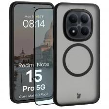 Huse si carcase Xiaomi Redmi Note 15 Pro 5G, Kit protectie 2 in 1 BizonMobile, Carcasa Bizon MatteO si Folie sticla securizata Bizon Glass Edge, compatibil cu Xiaomi Redmi Note 15 Pro 5G, Negru, lerato.ro