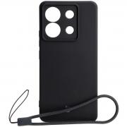 Carcasa Bizon Silicone Sq compatibila cu Xiaomi Poco X6 / Xiaomi Redmi Note 13 Pro 5G, Negru