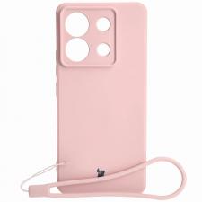 Carcasa Bizon Silicone Sq compatibila cu Xiaomi Poco X6 / Xiaomi Redmi Note 13 Pro 5G, Light Pink