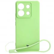 Carcasa Bizon Silicone Sq compatibila cu Xiaomi Poco X6 / Xiaomi Redmi Note 13 Pro 5G, Light Green
