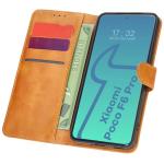 Husa flip cover Bizon Pocket compatibila cu Xiaomi Poco F6 Pro, Maro 3 - lerato.ro
