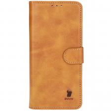 Husa flip cover Bizon Pocket compatibila cu Xiaomi Poco F6 Pro, Maro