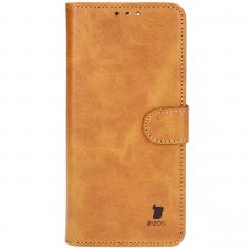 Husa flip cover Bizon Pocket compatibila cu Xiaomi Poco F6, Maro