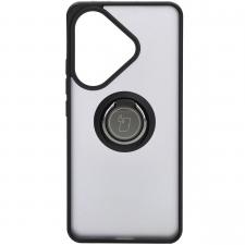 Carcasa Bizon Hybrid Ring compatibila cu Xiaomi Poco F6, Negru