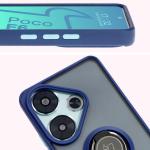 Carcasa Bizon Hybrid Ring compatibila cu Xiaomi Poco F6, Albastru 8 - lerato.ro