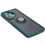 Carcasa Bizon Hybrid Ring compatibila cu Xiaomi Poco F6, Verde 5 - lerato.ro