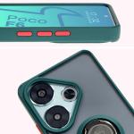 Carcasa Bizon Hybrid Ring compatibila cu Xiaomi Poco F6, Verde 8 - lerato.ro