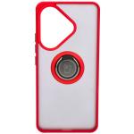 Carcasa Bizon Hybrid Ring compatibila cu Xiaomi Poco F6, Rosu 2 - lerato.ro