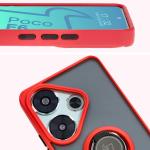 Carcasa Bizon Hybrid Ring compatibila cu Xiaomi Poco F6, Rosu 8 - lerato.ro