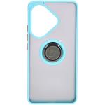 Carcasa Bizon Hybrid Ring compatibila cu Xiaomi Poco F6, Light Blue 2 - lerato.ro