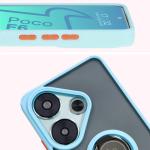Carcasa Bizon Hybrid Ring compatibila cu Xiaomi Poco F6, Light Blue 8 - lerato.ro