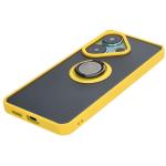 Carcasa Bizon Hybrid Ring compatibila cu Xiaomi Poco F6, Galben 4 - lerato.ro