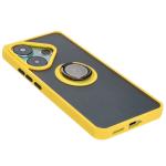 Carcasa Bizon Hybrid Ring compatibila cu Xiaomi Poco F6, Galben 5 - lerato.ro