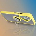Carcasa Bizon Hybrid Ring compatibila cu Xiaomi Poco F6, Galben 10 - lerato.ro