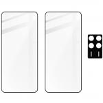 Set protectie 3in1 Bizon Glass Edge Pack, 2 folii sticla ecran + 1 folie sticla camera foto, compatibil cu Xiaomi Poco X6 Pro, Negru 6 - lerato.ro